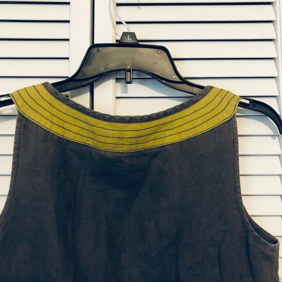 Boden 100% Linen Sleeveless A-Line Dress Women’s Size 2 Gray Minimalist Preppy - Picture 4 of 6